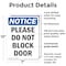Signmission Please Do Not Block Door, 7 in W x Rectangle, Plastic OS-2PACK-NS-P-710-V-17375 - alternate 2